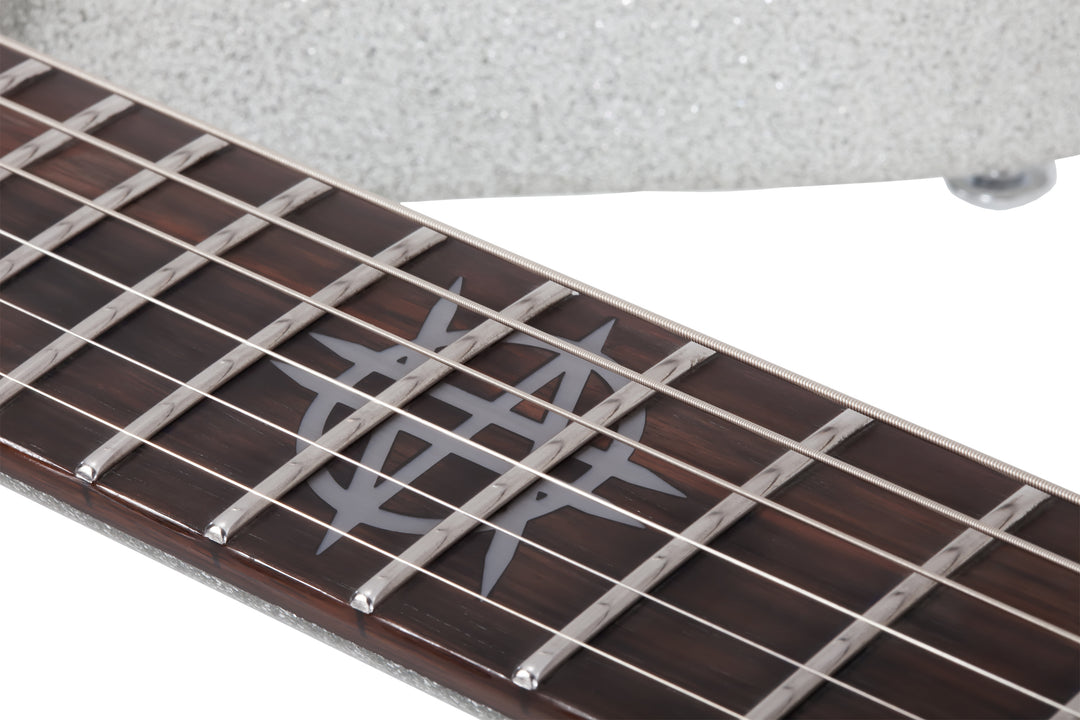 COSMIC HEADLESS 6-STRING SILVER FLAKE GUITAR – The Synyster