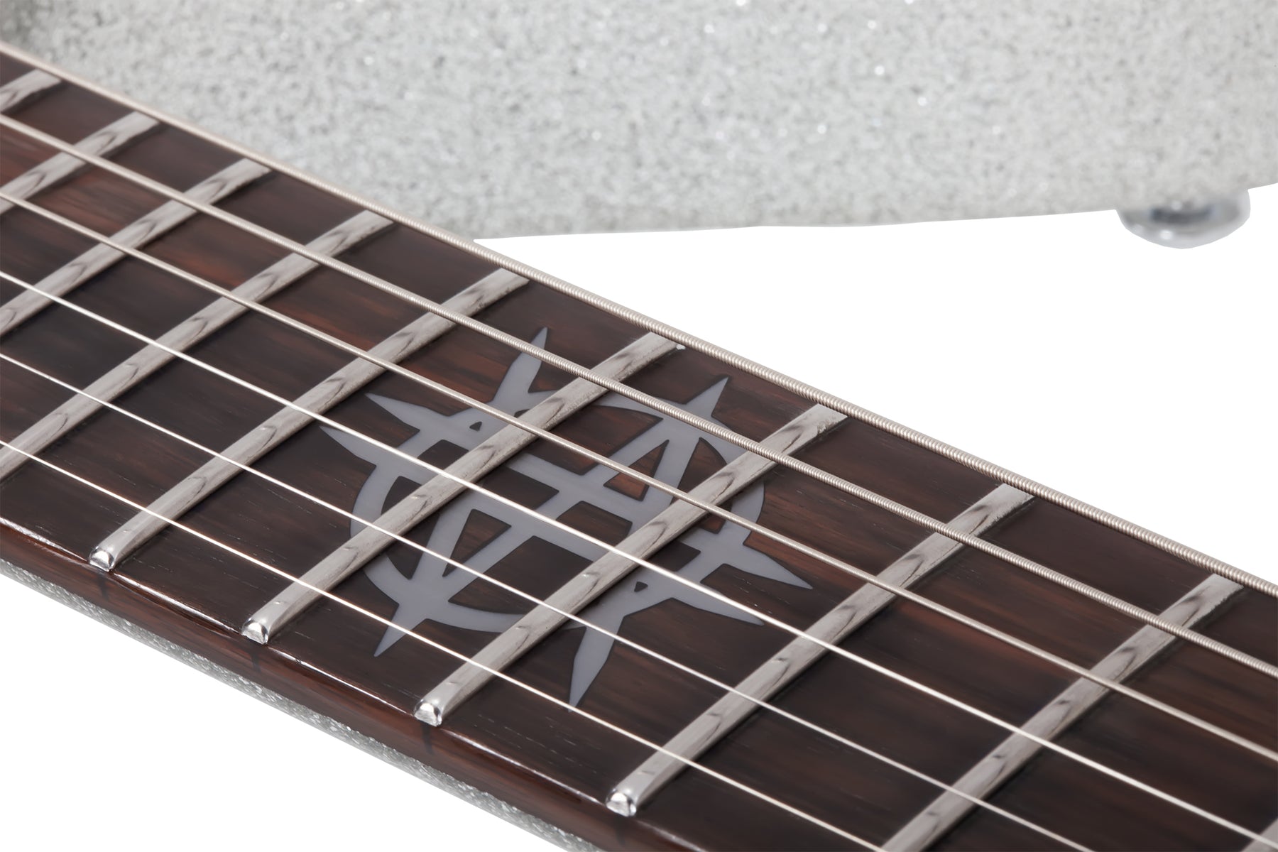 COSMIC HEADLESS 6-STRING SILVER FLAKE GUITAR – The Synyster