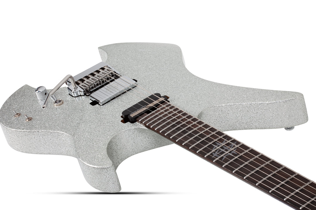 COSMIC HEADLESS 6-STRING SILVER FLAKE GUITAR – The Synyster Gates